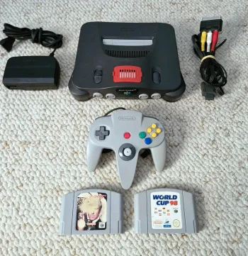 Lot Console Nintendo 64 + 1 Manette & 2 Jeux