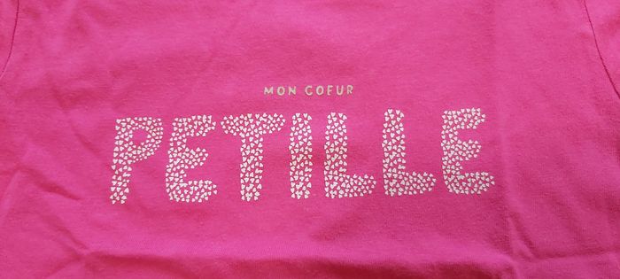 Tshirt manche courte Mon cœur pétille 3 ans - photo numéro 2