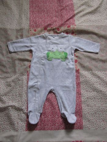 Pyjama velours gris 6 mois