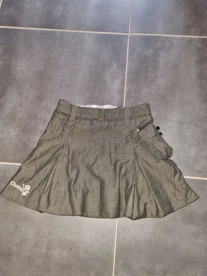 Jupe trapèze Ooxoo tissu chevron 6 ans