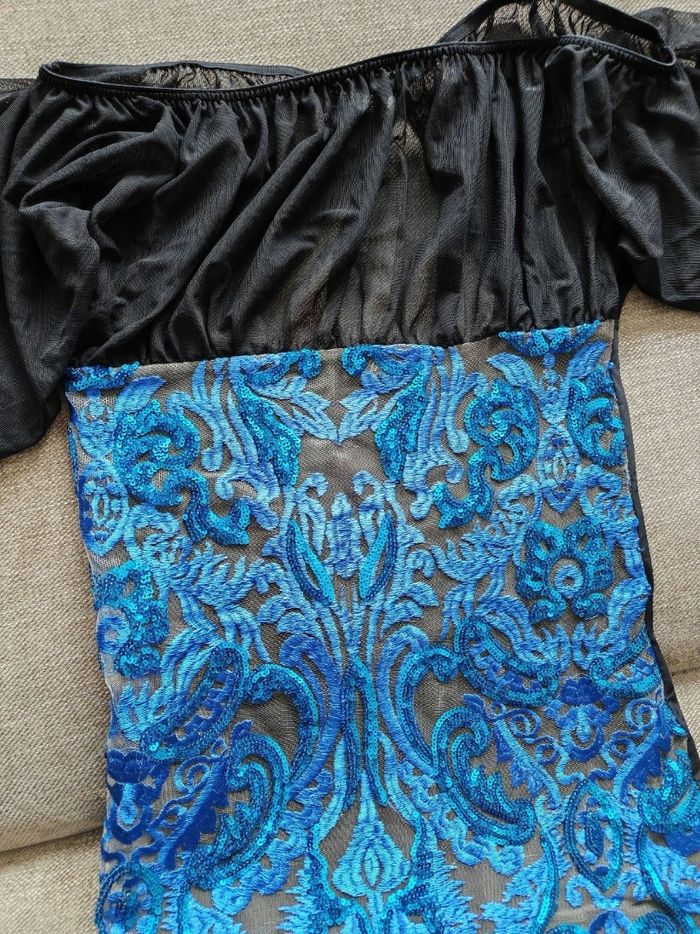 Robe été bleue et noir - photo numéro 2