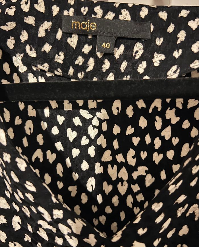 Robe Maje avec des petits cœurs Col V Taille 40 - photo numéro 13