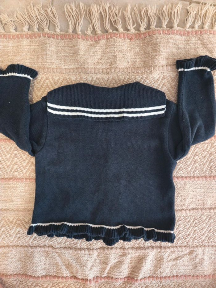 Gilet marin petits cœurs à la mer 24 mois - photo numéro 2