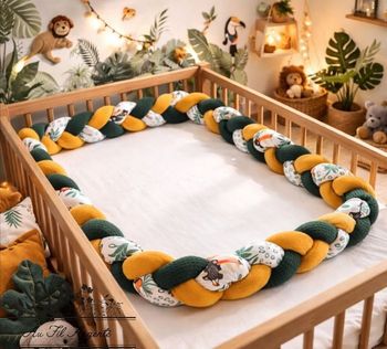 Tresse de lit fine en 3 épis de 4m jungle blanche 