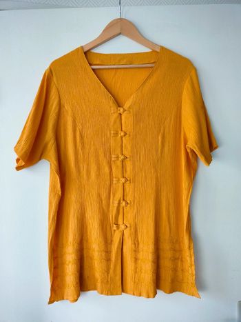 Blouse Vintage jaune moutarde