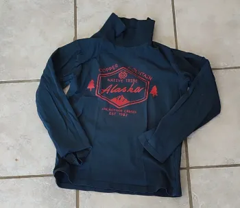 t shirt col roulé manches longues alaska garçon 12 ans