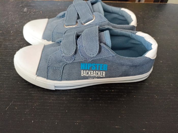 Basket toile à scratch taille 34