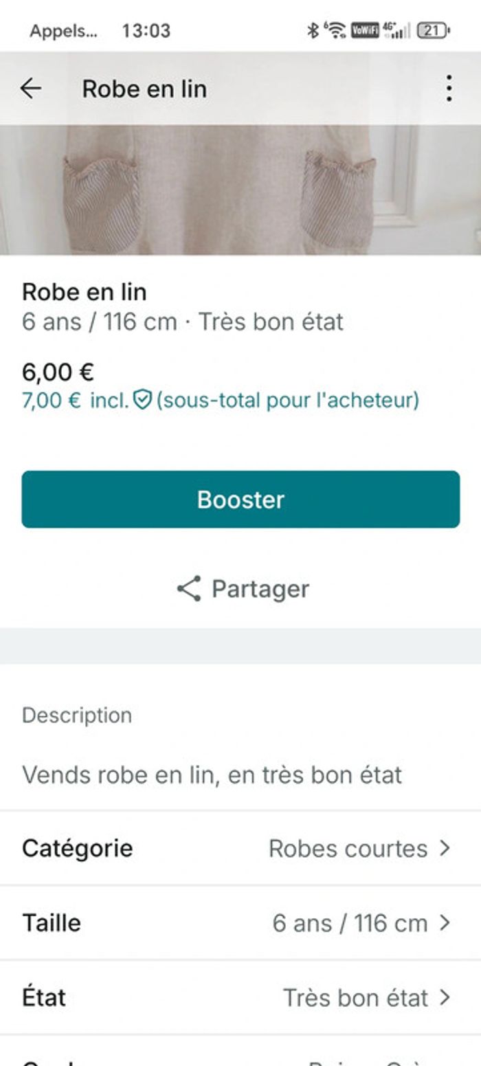 Robe en Lin - photo numéro 3