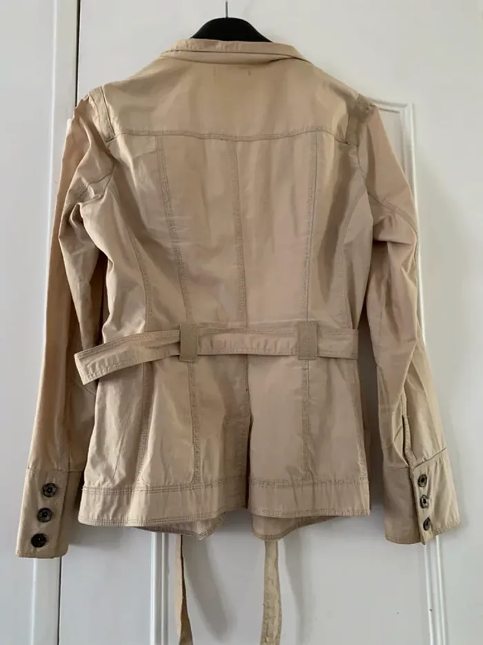 Trench-coat léger mi saison beige - photo numéro 2