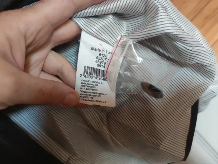 Veste blazer gris foncé et blanc camaïeu T44 - photo numéro 3