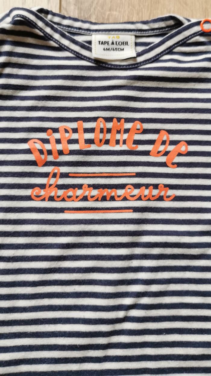 Ensemble t-shirt short charmeur TAO / Kimbaloo 6 mois - photo numéro 3