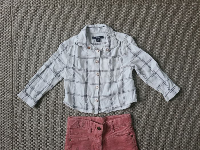 Ensemble chemise à carreaux + Short - 3 ans - photo numéro 2