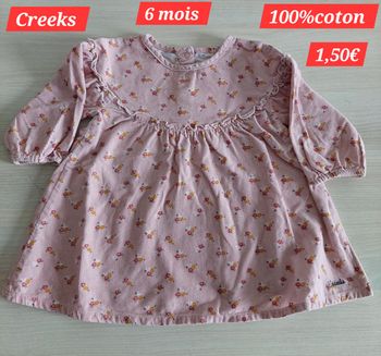 Robe Creeks fille 6mois 