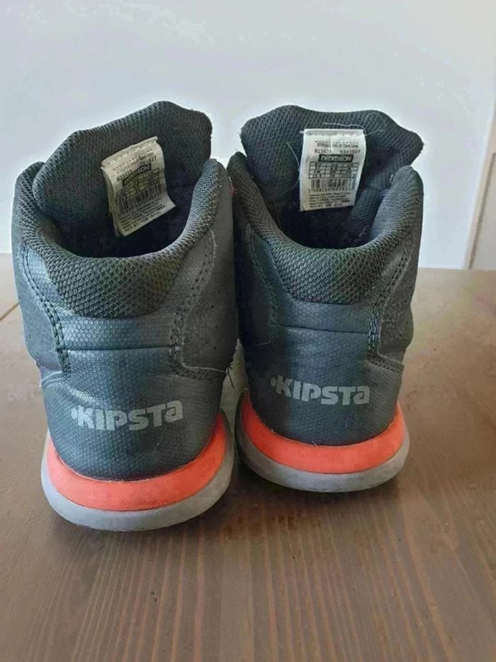 Baskets montantes Kipsta 37 gris et orange decathlon - photo numéro 6