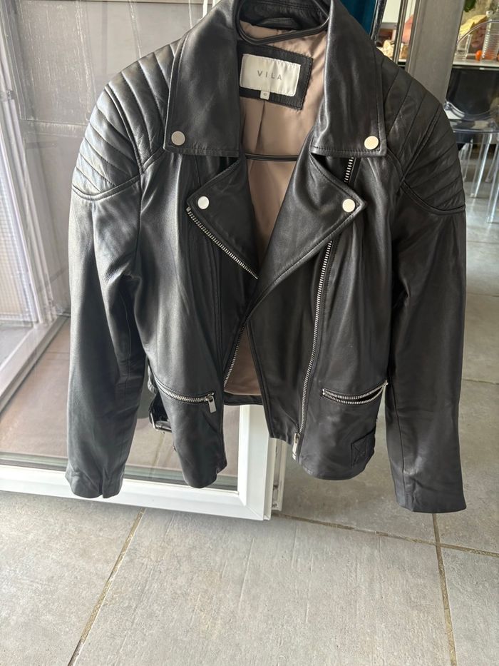 Blouson en cuir véritable