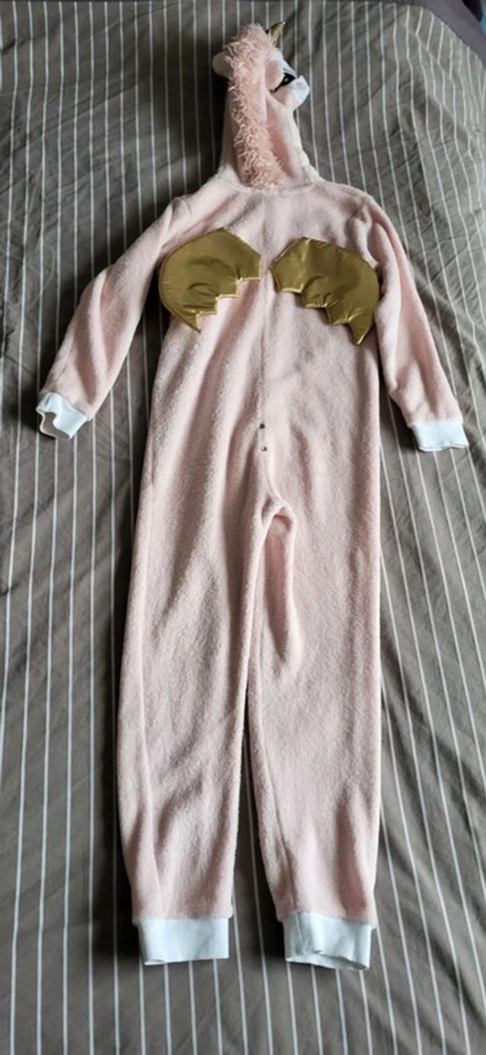 Combinaison pyjama combipyjama licorne ailes dorées 7-8 ans Tex - photo numéro 2