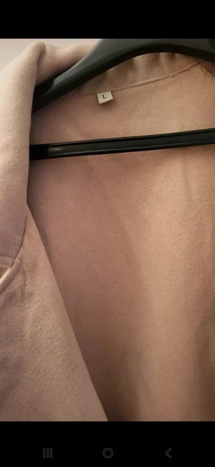 Manteau beige avec ceinture taille L - photo numéro 3