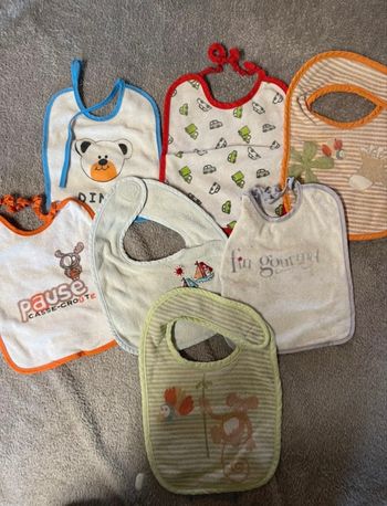 lot de 7 bavoirs bébé 👶 - pratiques & mignons