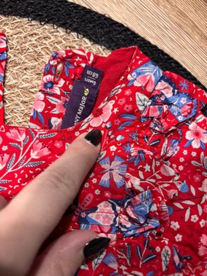 Blouse fleurie / sergent major / 6mois - photo numéro 2