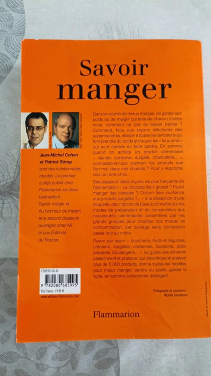 livre format broché Savoir manger le guide des aliments Jean-michel Cohen Patrick Serog - photo numéro 2