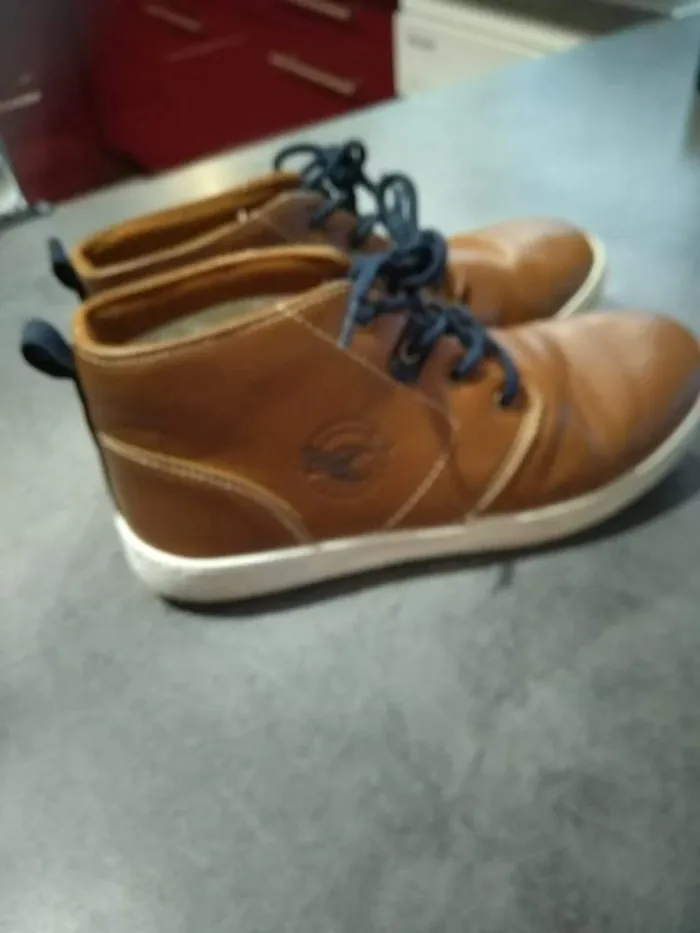 chaussures en cuir à lacets fourrées à l'intérieur - photo numéro 2