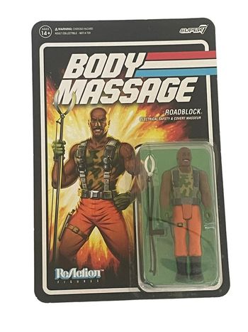 Figurine Gi Joe Body Massage Roadblock ReAction Super 7 neuf