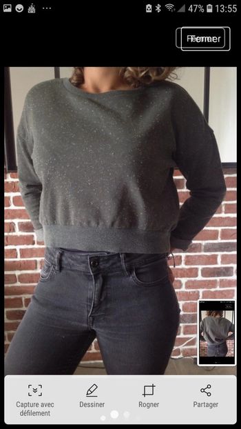 Sweat crop top Zara T38
