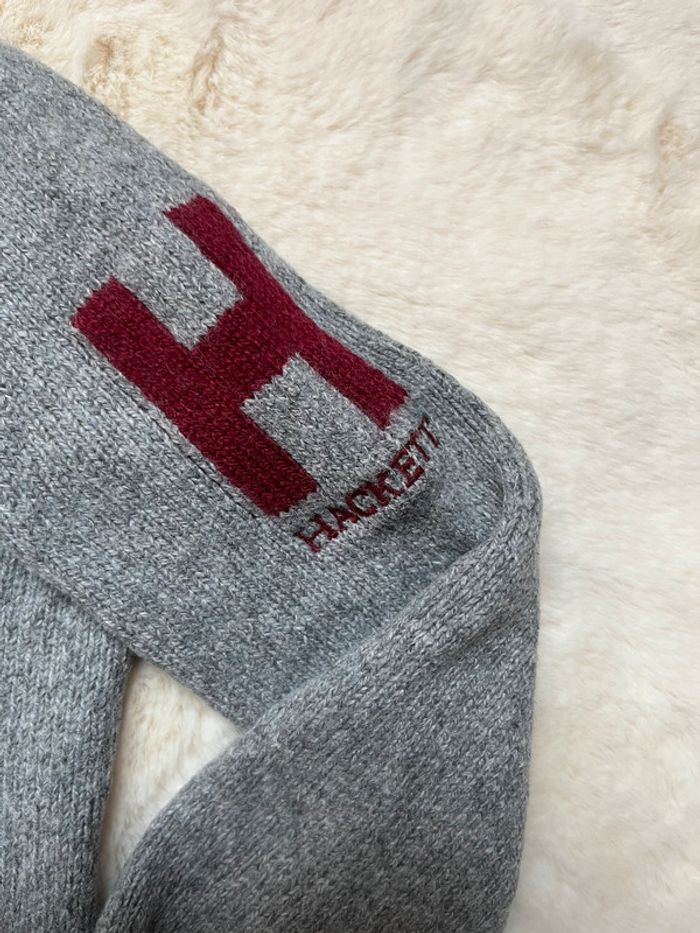 pull Hackett gris et rouge - 2 ans - photo numéro 4