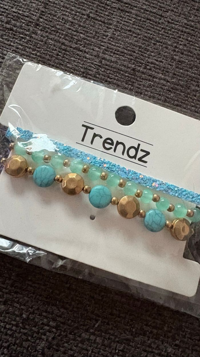 Bracelets perles bleues Trendz - photo numéro 3