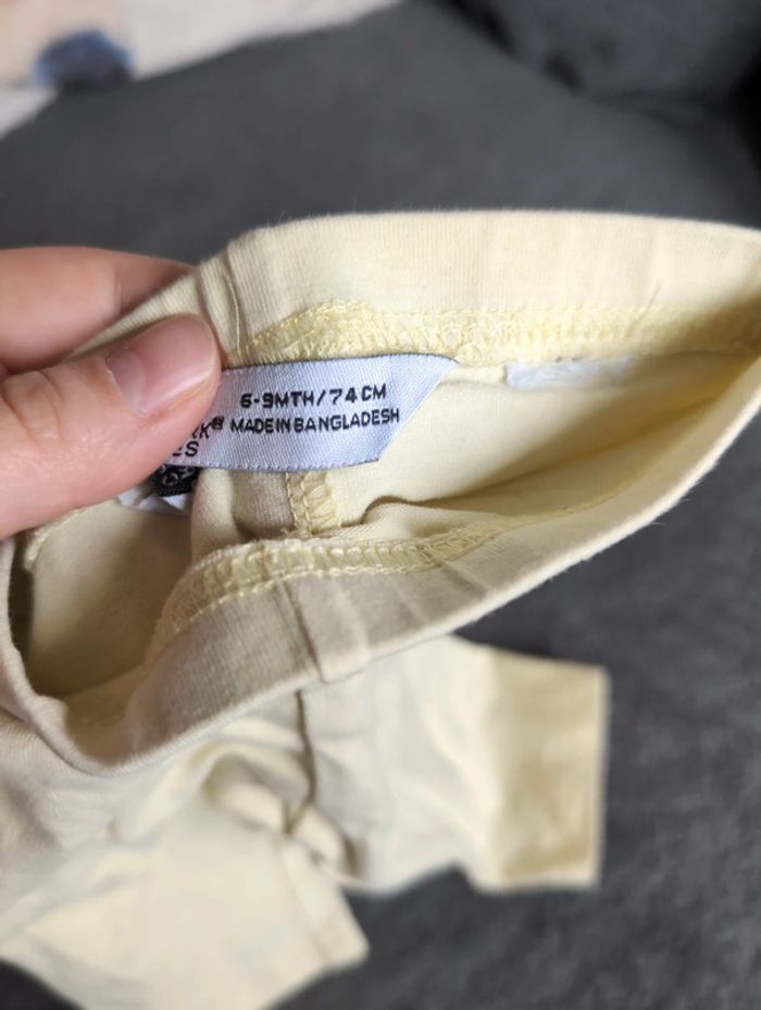 Leggings jaune 6/9 mois - photo numéro 2