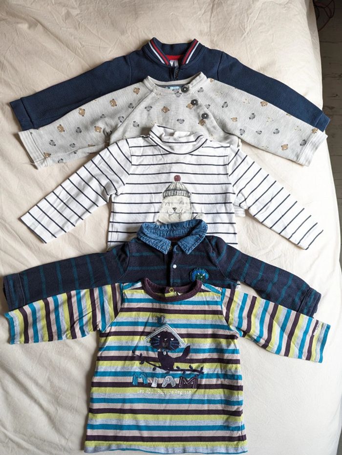 Lot hauts manches longues bébé taille 18 mois - photo numéro 2