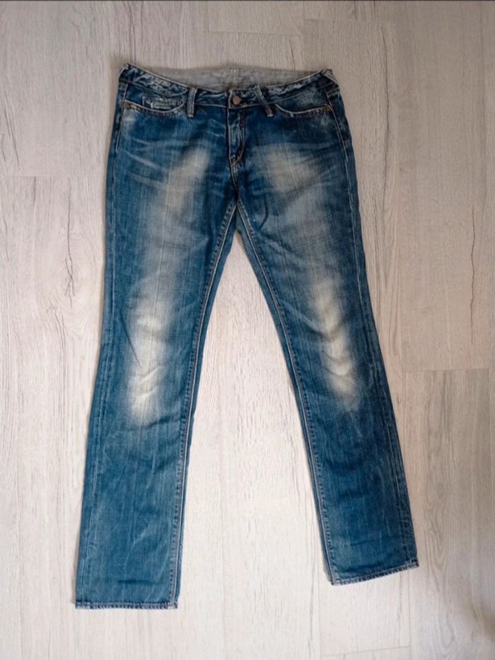 Jean foncé style délavé / femme /marque le temps des cerises / taille 32
