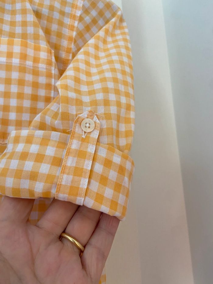 Chemise en coton vichy jaune et blanc Monoprix taille 10 ans - photo numéro 10