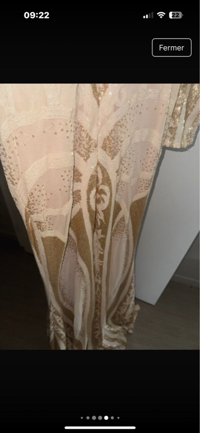 Magnifique robe de soirée doré et beige - photo numéro 6