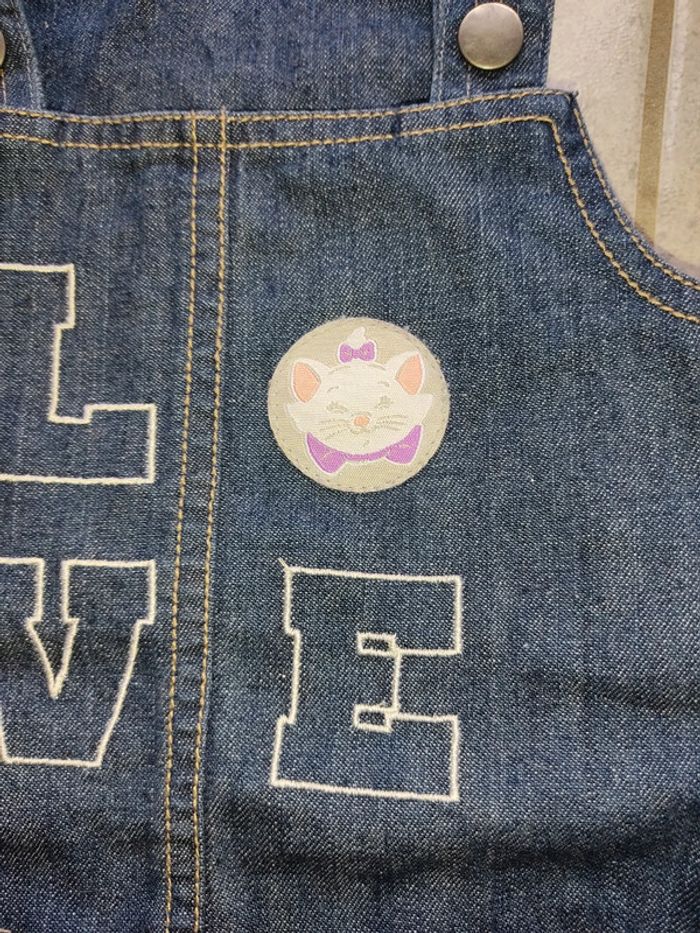 Ensemble robe salopette aristochats 12 mois - photo numéro 3