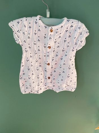 Barboteuse gaze de coton 1 mois