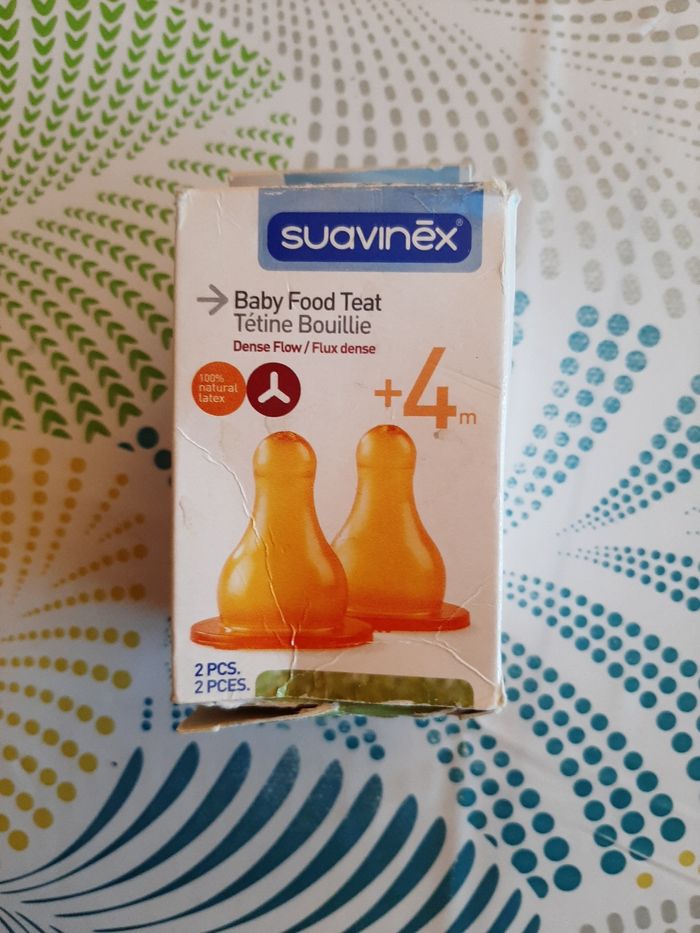 Tétines latex suavinex 4 mois +