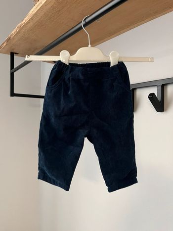 Pantalon velours bleu marine Bouchara 6 mois