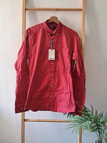 🏷 Chemise Brice rouge a motif neuve taille M