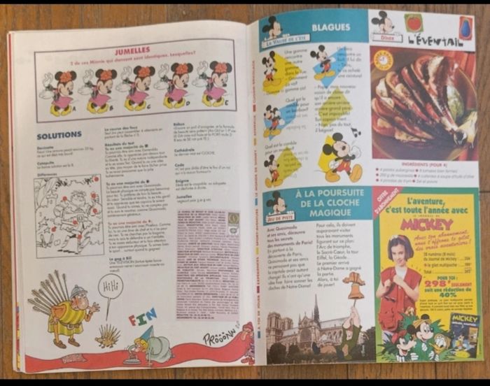 Ancien journal de mickey avec cadeau jeu de piste le Bossu de notre dame N°2356 de 1997 vintage - photo numéro 7