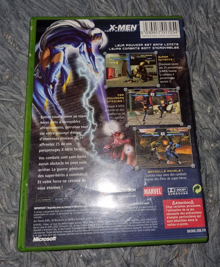 Boîte de jeu vide avec livret X-men Next Dimension Xbox - photo numéro 2