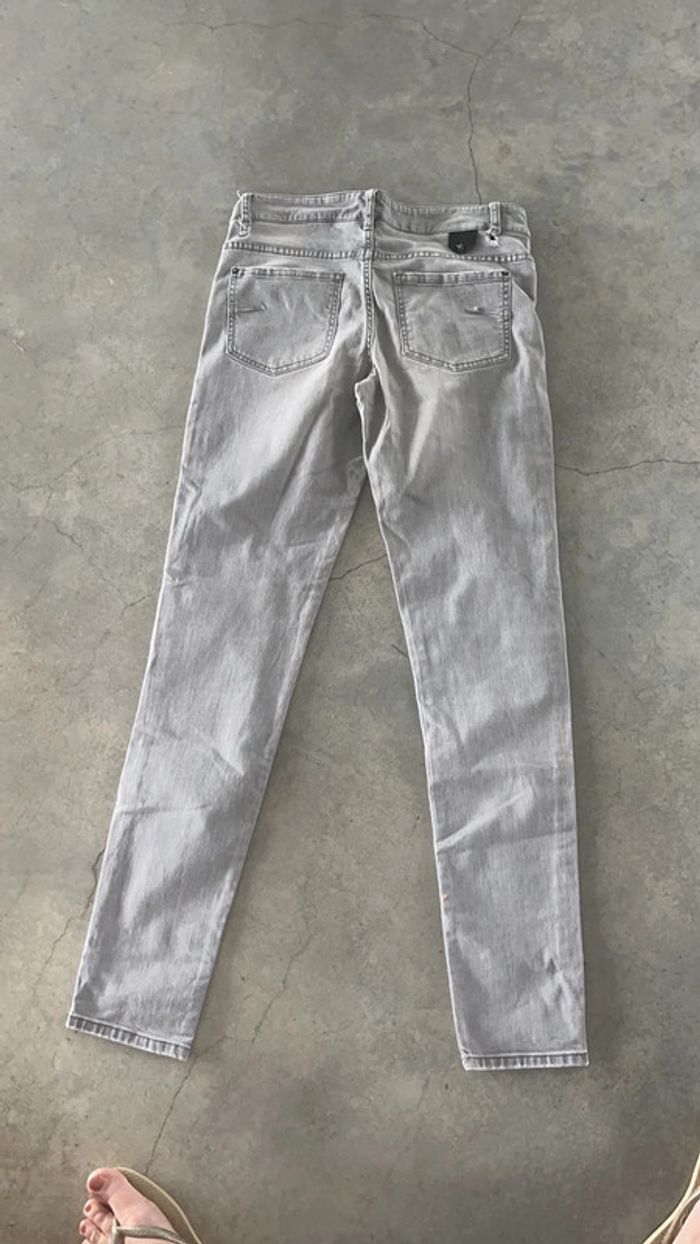 Jean skinny gris troué Ikks M - photo numéro 4