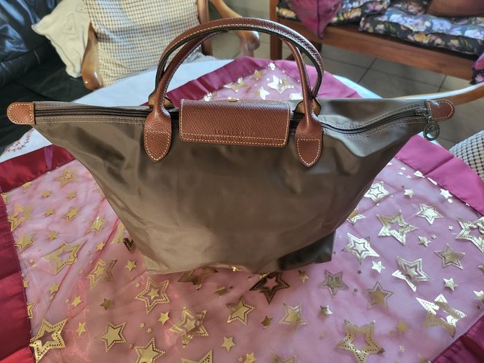 Sac à main ou l épaule brillante marron/ kaki - photo numéro 3