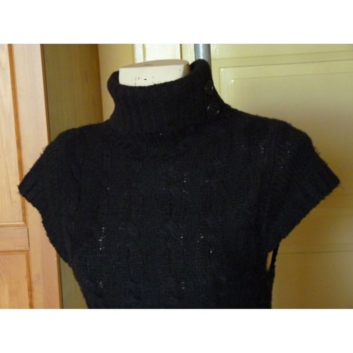 Robe pull col roulé Léa fashion noire T36 - photo numéro 6