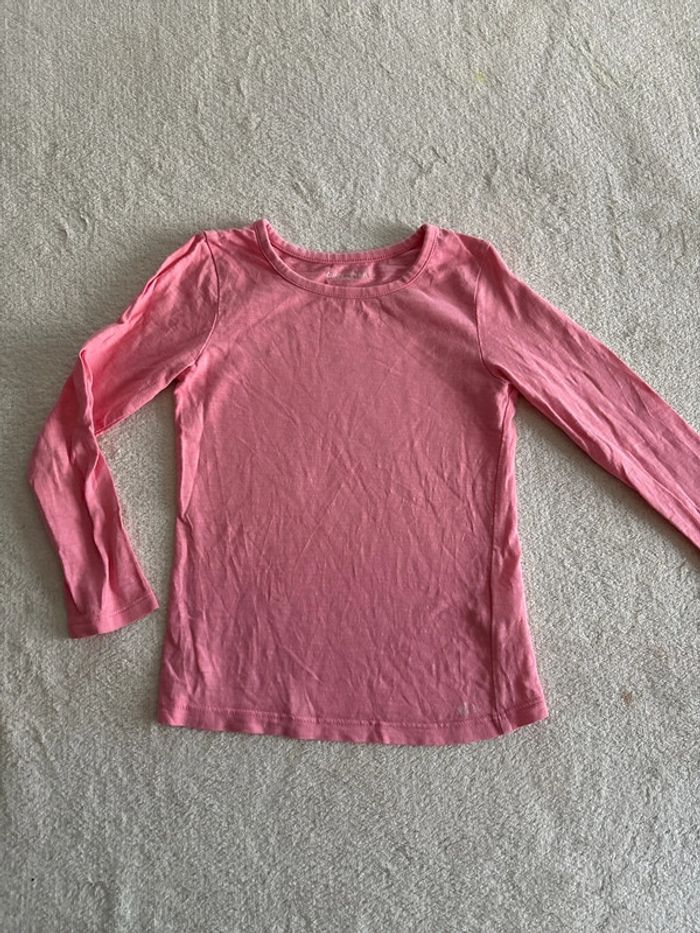 T-shirt manches longues rose 4 ans