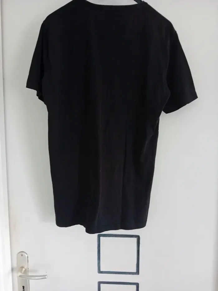 T-shirt noir imprimé blanc tigre taille 16 ans - photo numéro 4