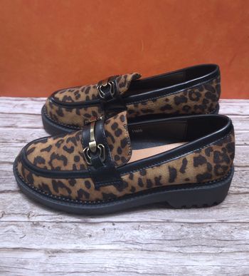 Mocassins Femme Léopard Chic - Détails Doré - Neufs Taille 41