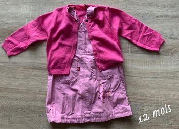 Robe et gilet rose