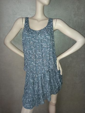 robe bleu fleurie taille 40