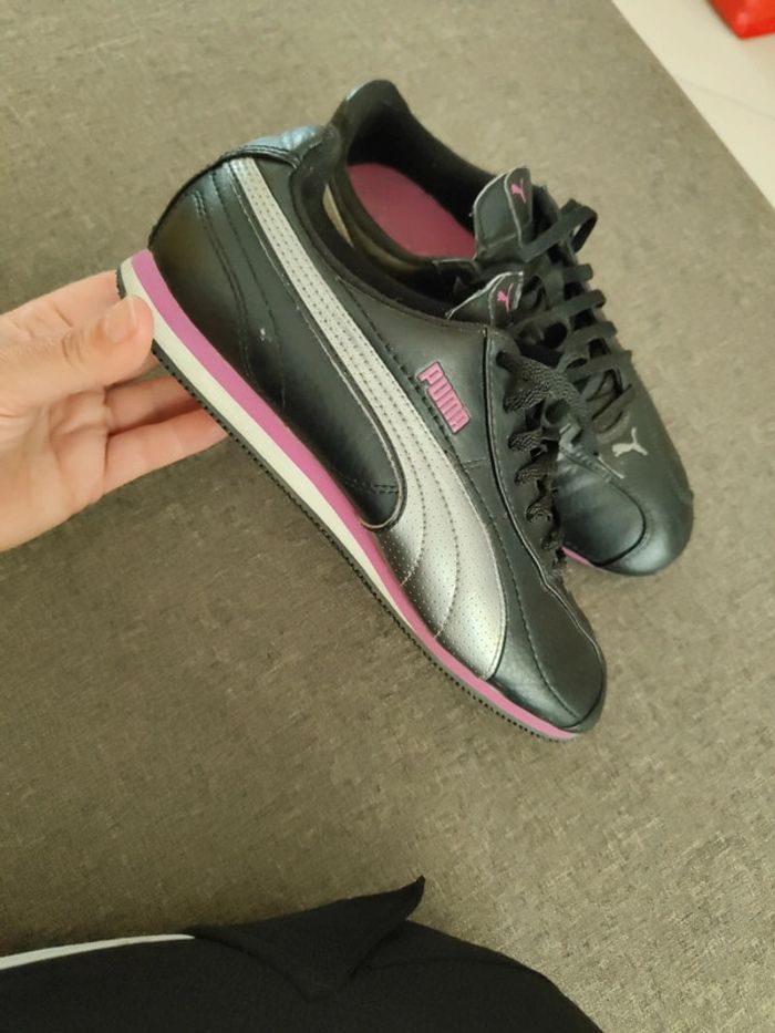 Baskets noires argentées Puma - photo numéro 2